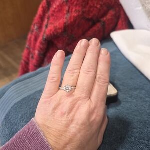 Mossainite 2 Carat Engagement Style Ring Size 9